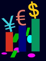 illustration of a dollar symbol in background