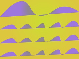 Obraz premium Curve pattern with yellow background 