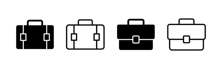Briefcase icon vector. suitcase sign and symbol. luggage symbol.