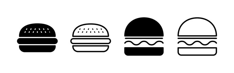 Fototapeta premium Burger icon vector. burger sign and symbol. hamburger
