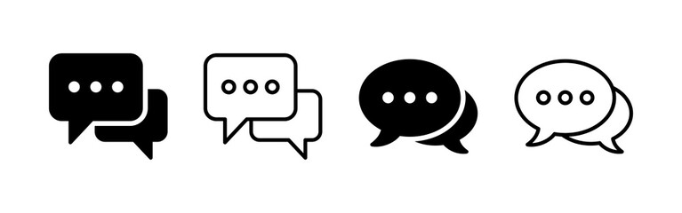 Chat icon vector. speech bubble sign and symbol. comment icon. message
