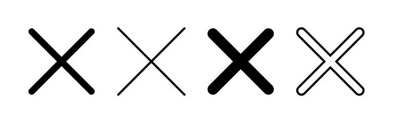 Close icon vector. Delete sign and symbol. cross sign