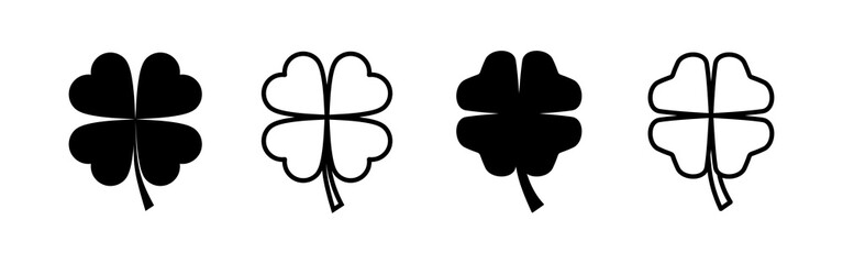 Clover icon vector. clover sign and symbol. four leaf clover icon.