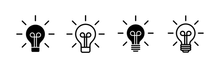 Lamp icon vector. Light bulb sign and symbol. idea symbol.