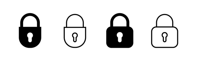 Lock icon vector. Padlock sign and symbol. Encryption icon. Security symbol