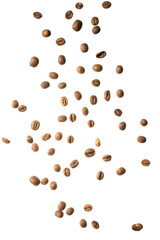 coffee beans on white background.