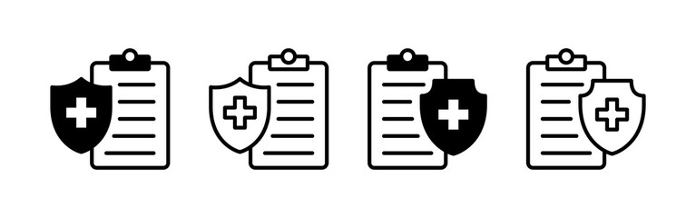 Fototapeta premium Medical insurance icon vector. health insurance sign and symbol