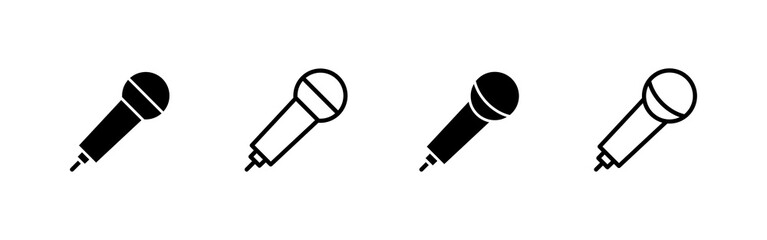 Microphone icon vector. karaoke sign and symbol