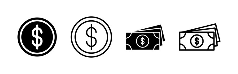 Money icon vector. Money sign and symbol