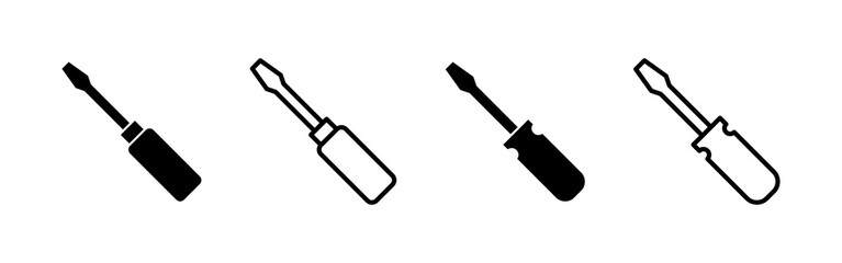 Screwdriver icon vector.tools sign and symbol