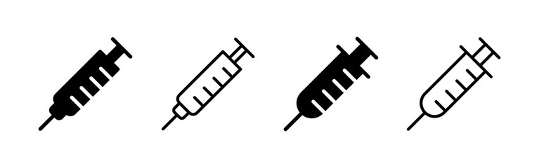 Syringe icon vector. injection sign and symbol.vaccine icon