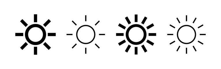 Sun icon vector. Brightness sign and symbol