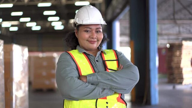 Asian female engineer portrait.