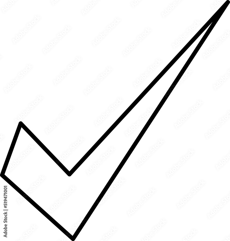 Poster checkmark symbol vector flat design icon on white background..eps