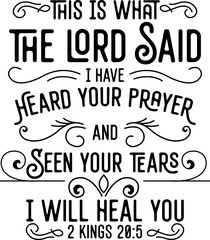 The Lord said I will heal you, bible verse lettering calligraphy, Christian scripture motivation poster and inspirational wall art. Hand drawn bible quote.