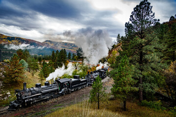 Durango Silverton Train - obrazy, fototapety, plakaty