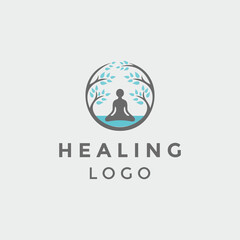 Healing Body Logo illustration of Lotus Flower Protection, perfect logo for Beauty, Spa, fashion, etc. thailand massage thai logos