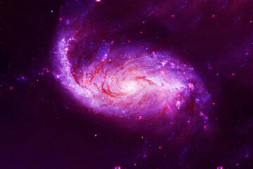 Obraz premium Bright, beautiful galaxy on a dark background. Elements of this image furnished by NASA