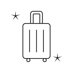 Luggage, suitcase concept line icon. Simple element illustration. Luggage, suitcase concept outline symbol design from summer set. Can be used for web and mobile on white background