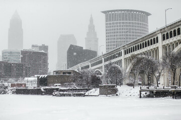 Cleveland Winter - obrazy, fototapety, plakaty