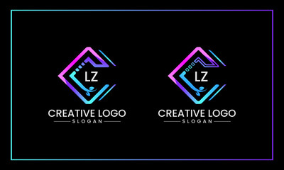 LZ Letter initial Logo Design, LZ Feminine logo beauty monogram and elegant, Abstract LZ letter modern lettermarks - obrazy, fototapety, plakaty