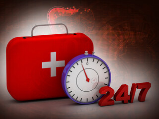 3d rendering First aid kit