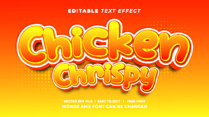 Chicken Food 3D Editable Text Effect