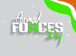 Armed forces day template poster design. Vector illustration of Armed forces day.