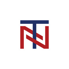 T and N monogram logo design