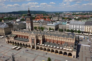 Cracow, Poland - Market Square with old Cloth Hall in the town center