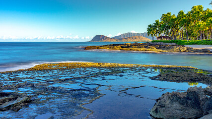secret beach morning in oahu hawaii