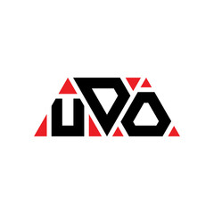 UDO triangle letter logo design with triangle shape. UDO triangle logo design monogram. UDO triangle vector logo template with red color. UDO triangular logo Simple, Elegant, and Luxurious Logo...