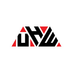 UHW triangle letter logo design with triangle shape. UHW triangle logo design monogram. UHW triangle vector logo template with red color. UHW triangular logo Simple, Elegant, and Luxurious Logo...