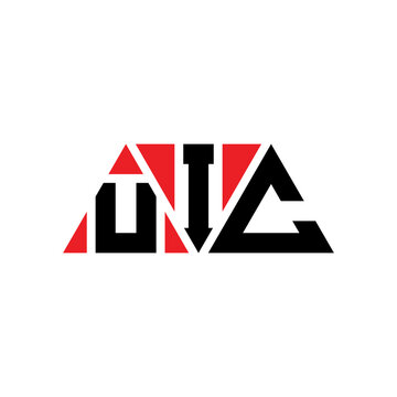 UIC triangle letter logo design with triangle shape. UIC triangle logo design monogram. UIC triangle vector logo template with red color. UIC triangular logo Simple, Elegant, and Luxurious Logo...