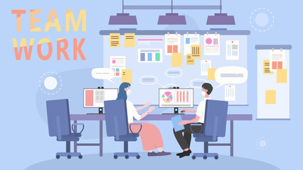 company, work, office, people working at the office