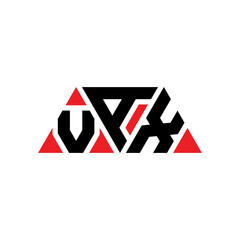 VAX triangle letter logo design with triangle shape. VAX triangle logo design monogram. VAX triangle vector logo template with red color. VAX triangular logo Simple, Elegant, and Luxurious Logo...