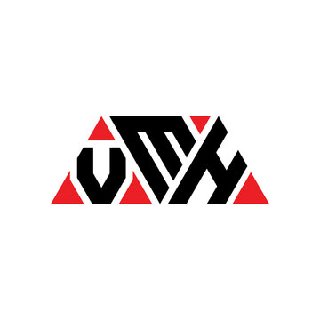 VMH triangle letter logo design with triangle shape. VMH triangle logo design monogram. VMH triangle vector logo template with red color. VMH triangular logo Simple, Elegant, and Luxurious Logo...