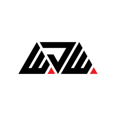 WJW triangle letter logo design with triangle shape. WJW triangle logo design monogram. WJW triangle vector logo template with red color. WJW triangular logo Simple, Elegant, and Luxurious Logo...