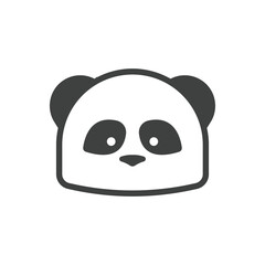 Panda icon isolated on white background	