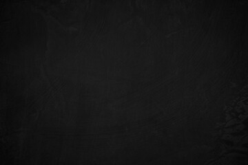 Fototapeta premium Art black concrete stone texture for background in black. Abstract color dry scratched surface wall grey dark