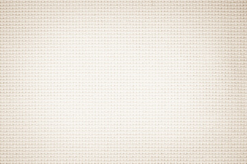 Fabric canvas woven texture background in pattern in light beige cream brown color blank. Natural gauze linen, carpet wool and cotton cloth textile as sack.