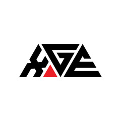 XGE triangle letter logo design with triangle shape. XGE triangle logo design monogram. XGE triangle vector logo template with red color. XGE triangular logo Simple, Elegant, and Luxurious Logo...