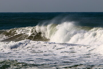 Storm in the Mediterranean off the coast of Israel.