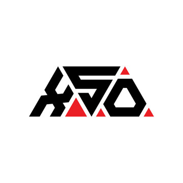 XSO triangle letter logo design with triangle shape. XSO triangle logo design monogram. XSO triangle vector logo template with red color. XSO triangular logo Simple, Elegant, and Luxurious Logo...