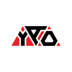 YAO triangle letter logo design with triangle shape. YAO triangle logo design monogram. YAO triangle vector logo template with red color. YAO triangular logo Simple, Elegant, and Luxurious Logo...