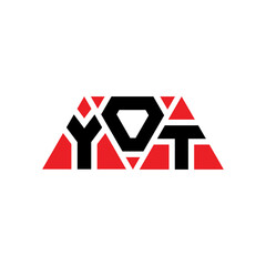 YOT triangle letter logo design with triangle shape. YOT triangle logo design monogram. YOT triangle vector logo template with red color. YOT triangular logo Simple, Elegant, and Luxurious Logo...