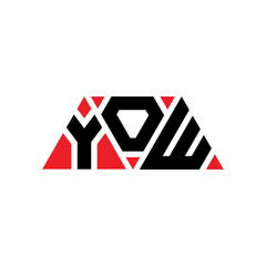 YOW triangle letter logo design with triangle shape. YOW triangle logo design monogram. YOW triangle vector logo template with red color. YOW triangular logo Simple, Elegant, and Luxurious Logo...