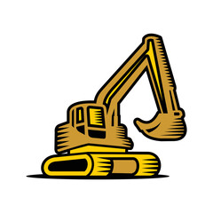 Excavator logo design for company brand symbol