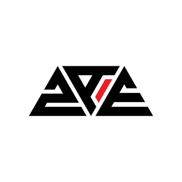 ZAE triangle letter logo design with triangle shape. ZAE triangle logo design monogram. ZAE triangle vector logo template with red color. ZAE triangular logo Simple, Elegant, and Luxurious Logo...