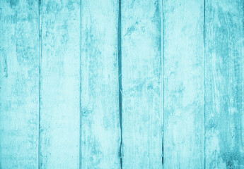 Fototapeta na wymiar Blue grunge wood plank texture background. Cyan plywood board wall surface hardwoods decoration. 